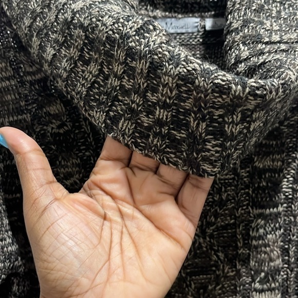 Jason Maxwell Sweater Womens Large Brown Knit Cowl Neck Long Sleeve Casual - Picture 7 of 8